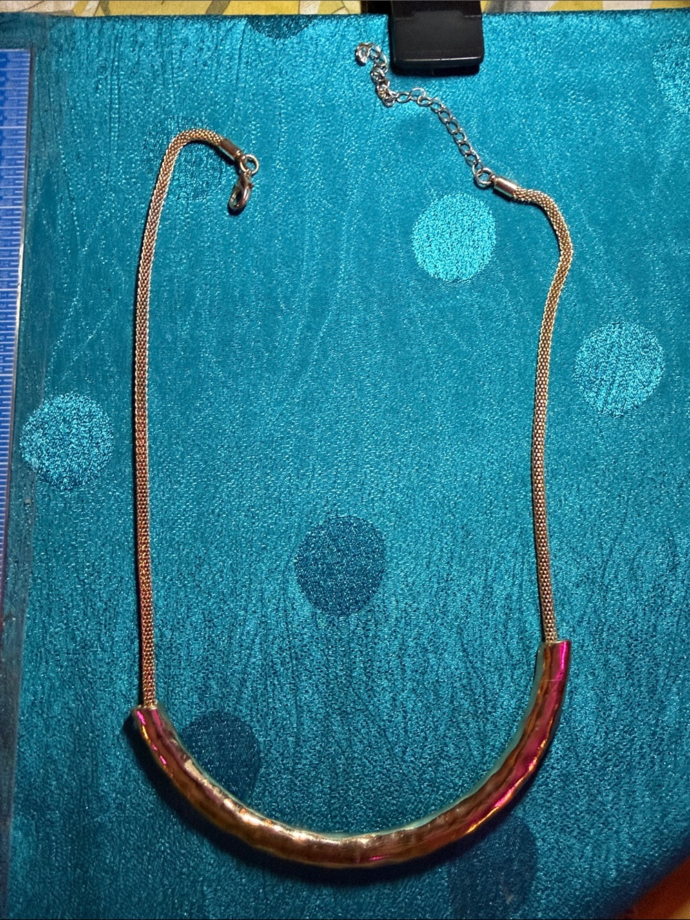 Gold-Tone Curved Bar Necklace - Women Jewelry
